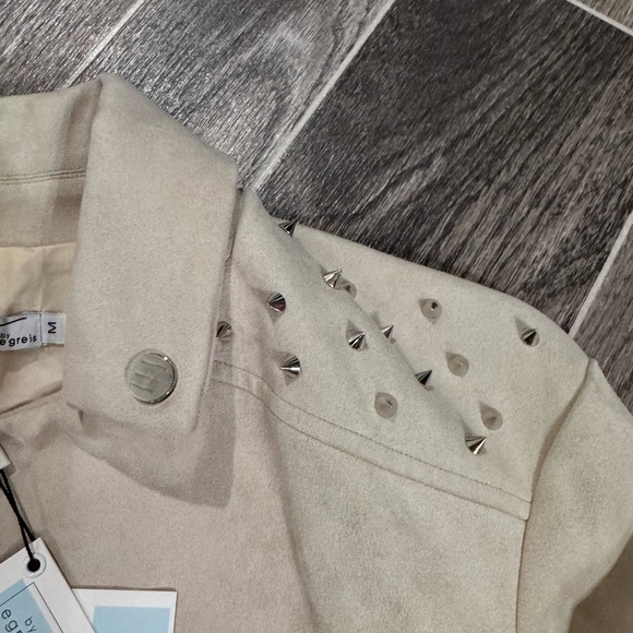 ByEgreis suede-feel studded jacket - Picture 5 of 9